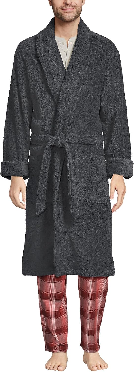 Lands' End Men's Calf Length Terry Robe
