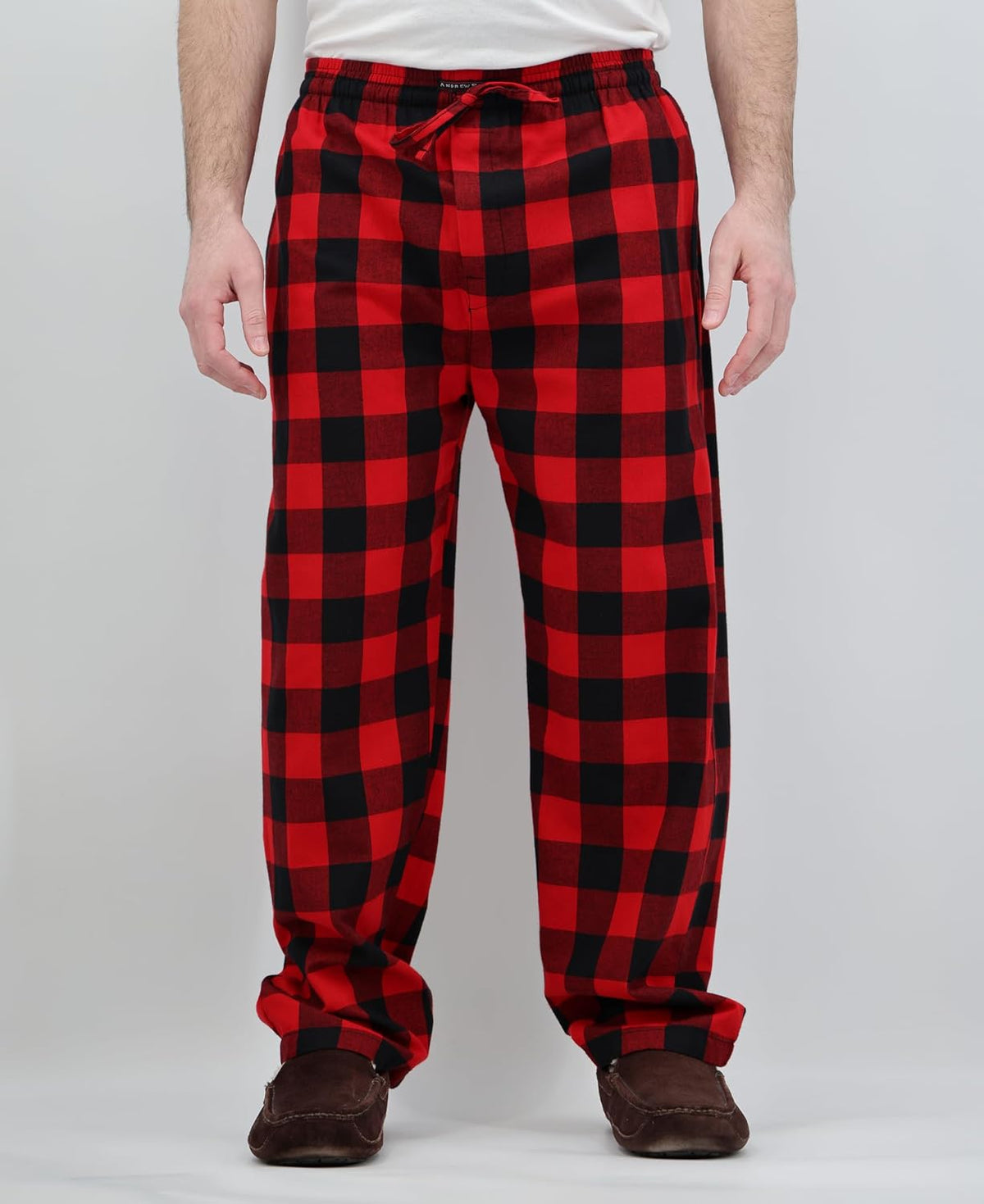 Andrew Scott Men's Flannel Drawstring Pajama Pants