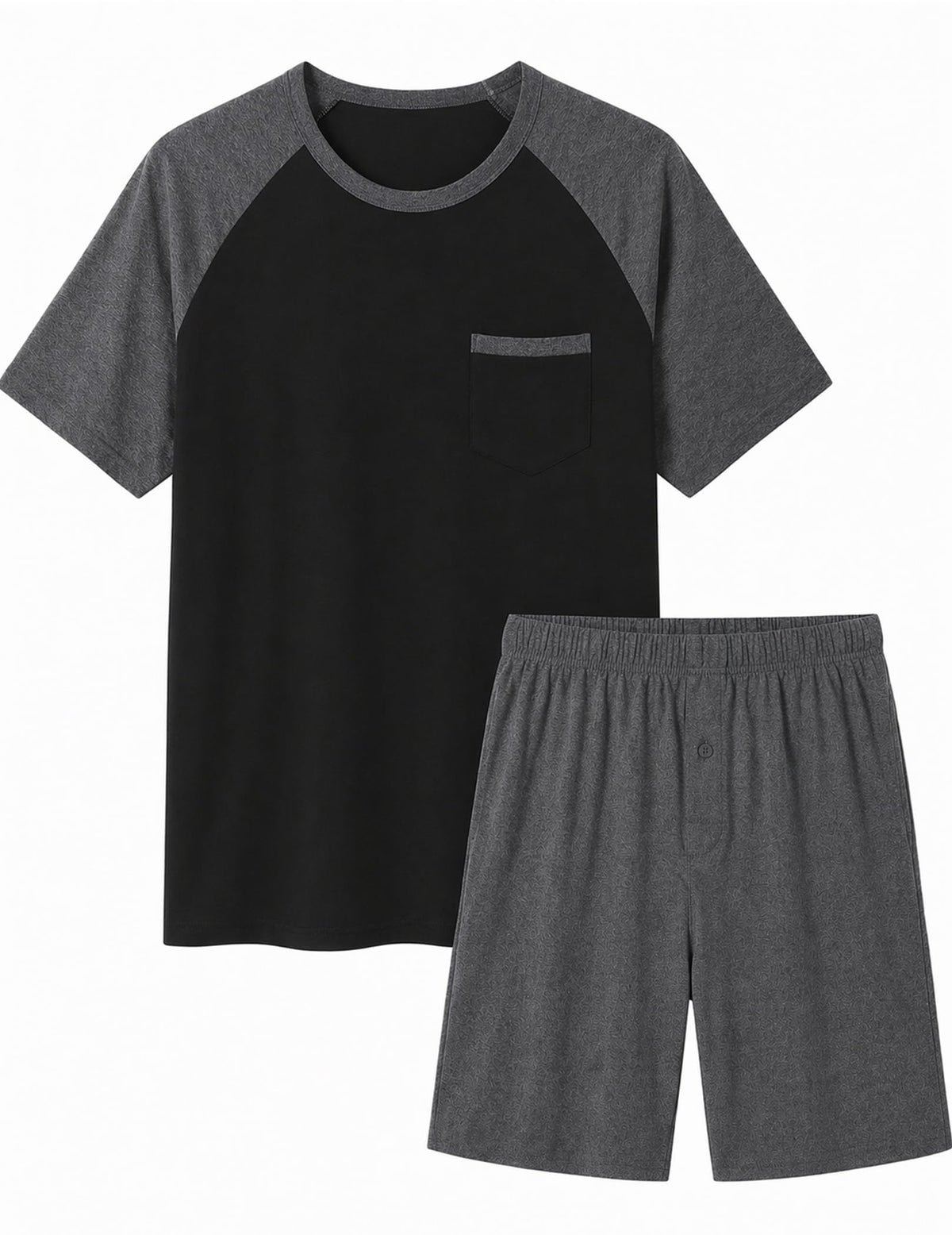 Ekouaer Mens Pajamas Set Bamboo Viscose Short Sleeve Pjs Sets