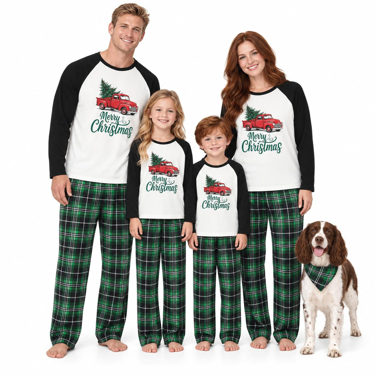 IFFEI Family Christmas Pajamas Matching Sets with Festive Tops and Pockets