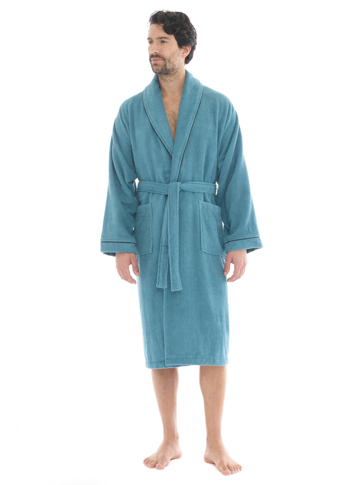 Luxurious Men's Robe, 100% Turkish Cotton, Bathrobe Men, Long Spa Robe