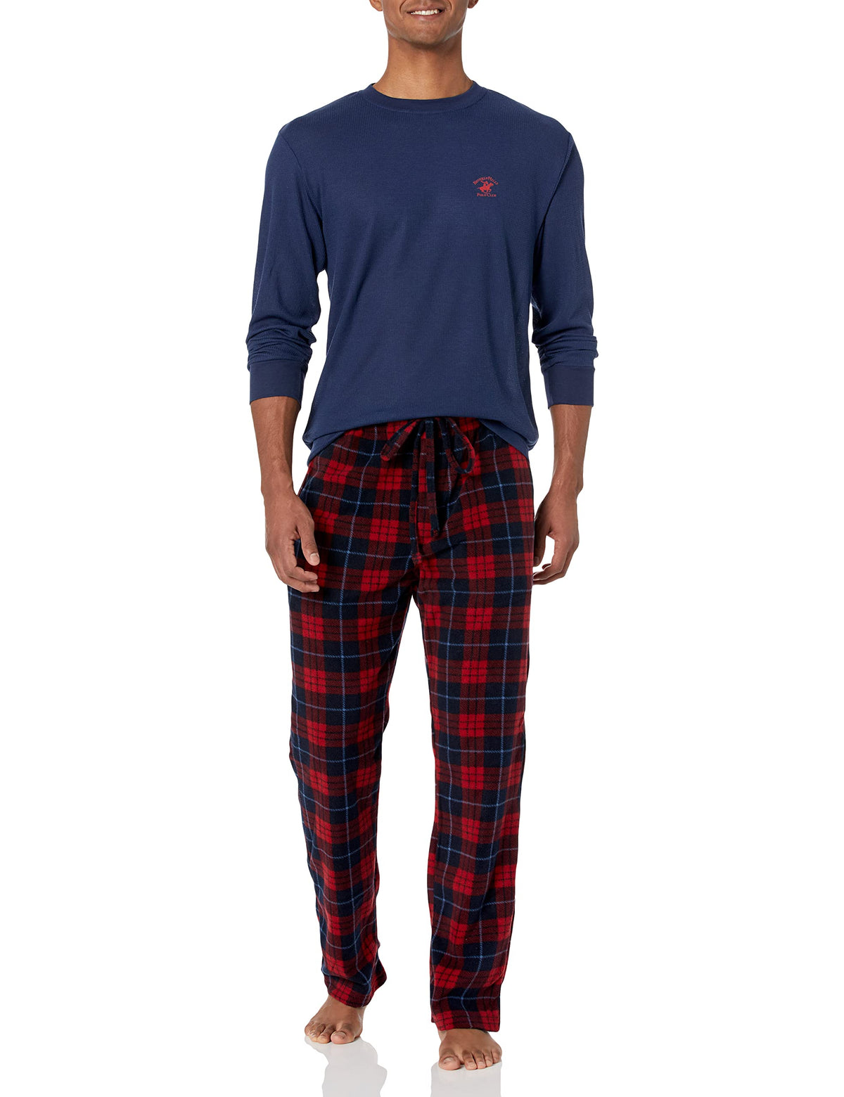 Beverly Hills Polo Club Men's Beverly Hills Polo Polar Fleece Set W/Ls Thermal Top