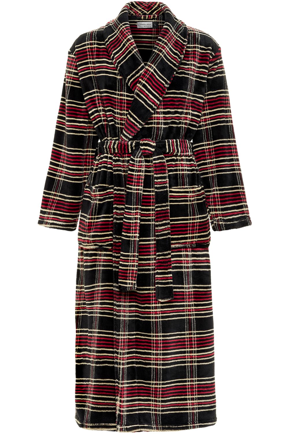 Men's Plush Fleece Robe, Warm Full Length Bathrobe, Big & Tall