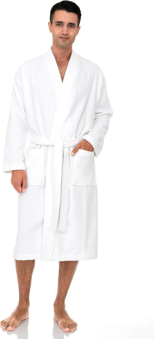 TowelSelections Mens Robe Cotton Terry Cloth Bathrobe Soft Towel Bath Robe for Men XS to 3X