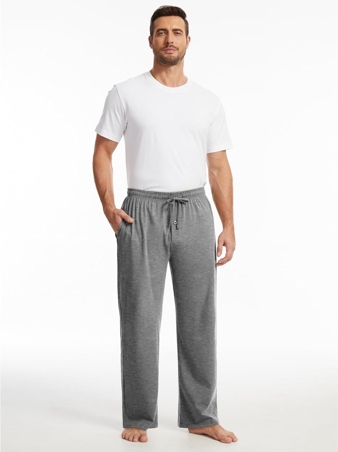 Men's Cotton Pajama Pants Soft Pjs Bottoms Lounge Sleepwear