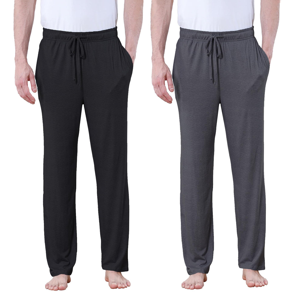 DITOK Men's Lightweight Pajama Pants Soft Lounge Sleep Joggers Adjustable Drawstring & Pockets All-Season Sleepwear
