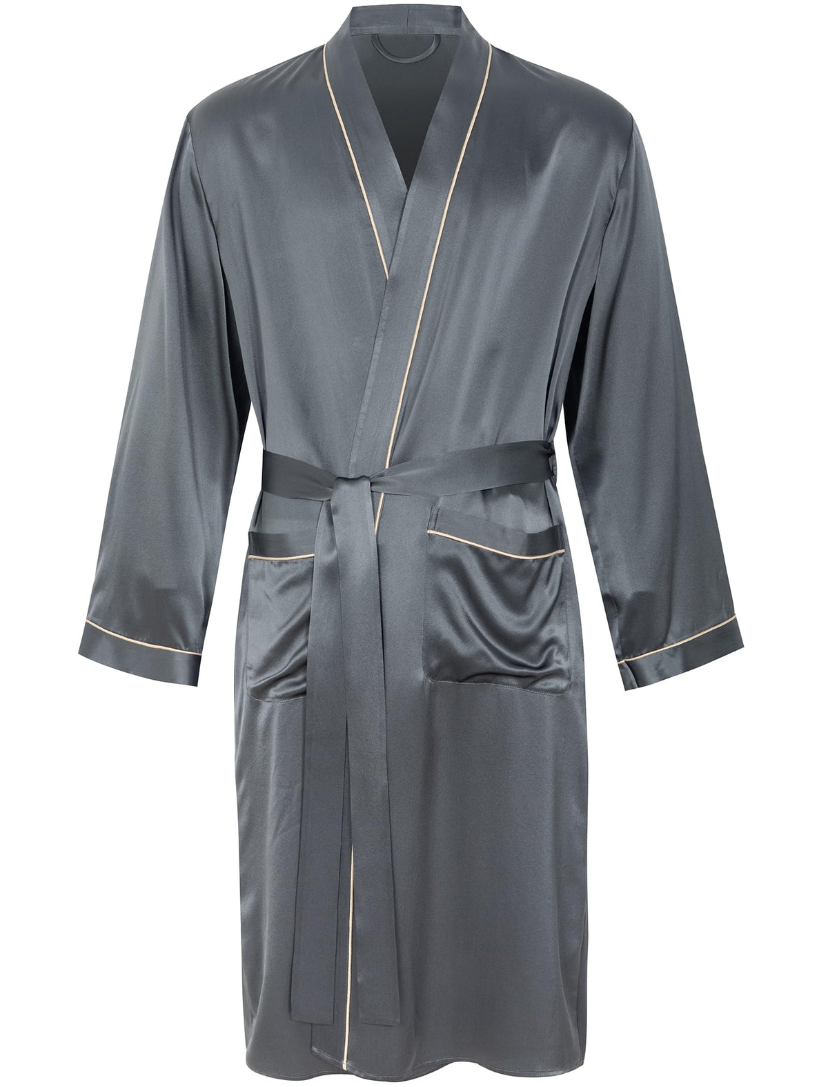 COLD POSH 19MM Mulberry Silk Robe Men Lightweight Kimono