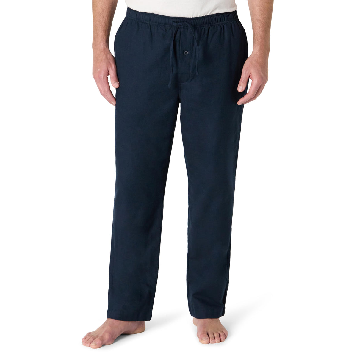 Amazon Essentials Men's 100% Cotton Flannel Sleep Pant, Relaxed Fit Lounge Pants with Elastic Waist and Drawstring