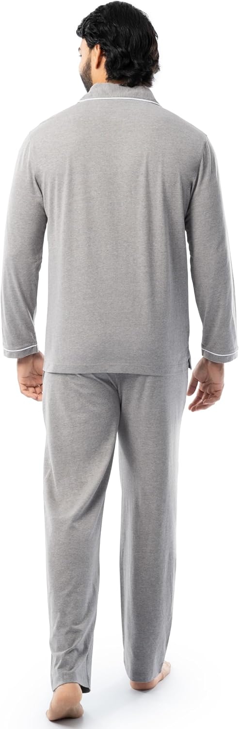 Fruit of the Loom Men's Jersey Knit Pajama Sleep Set