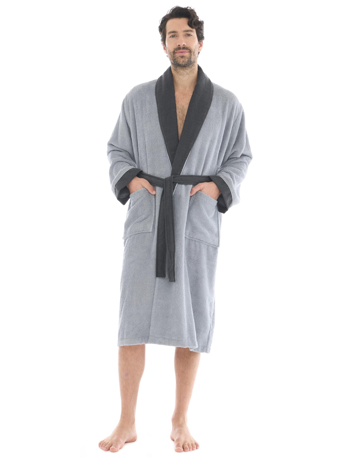 Luxurious Men's Robe, 100% Turkish Cotton, Bathrobe Men, Long Spa Robe