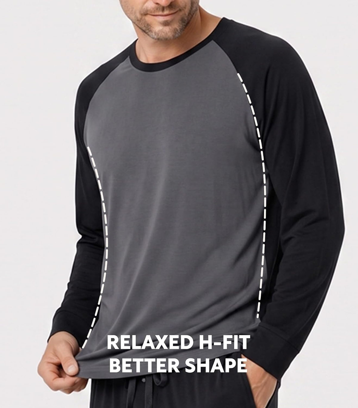 DAVID ARCHY Mens Cotton Pajamas Set Modal Sleepwear Long Sleeve Pjs
