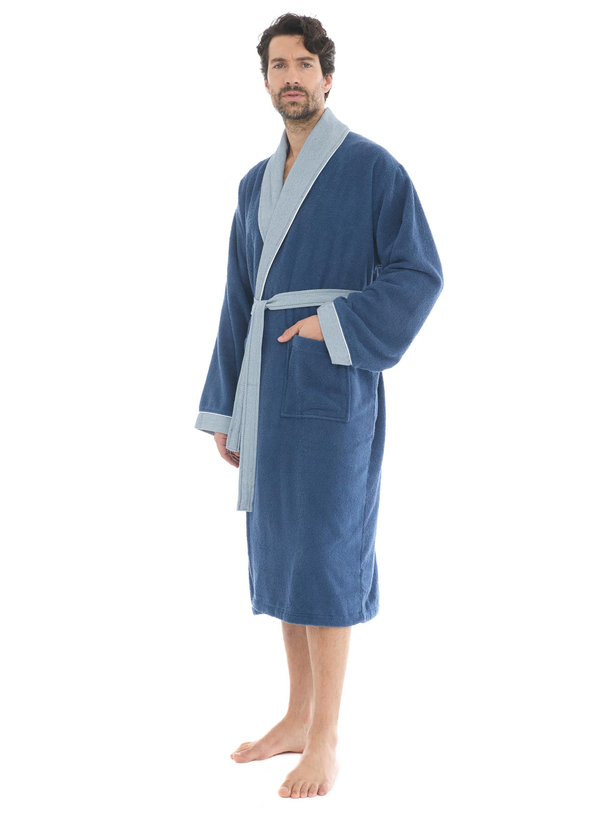 Luxurious Men's Robe, 100% Turkish Cotton, Bathrobe Men, Long Spa Robe