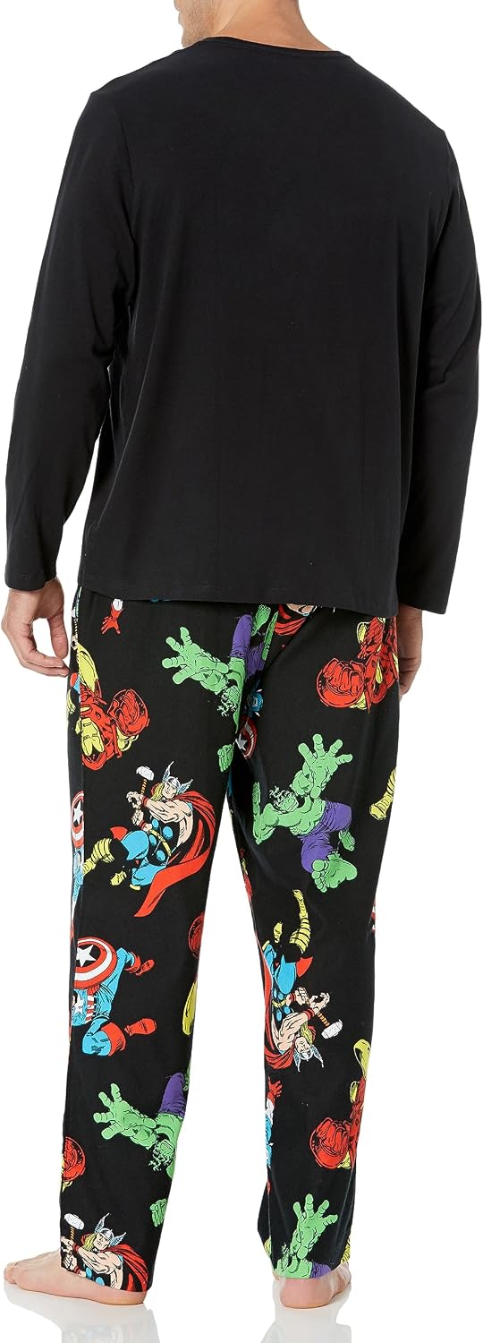 Amazon Essentials Disney | Marvel | Star Wars Men's Soft & Comfortable Flannel Pajama Sleep Sets