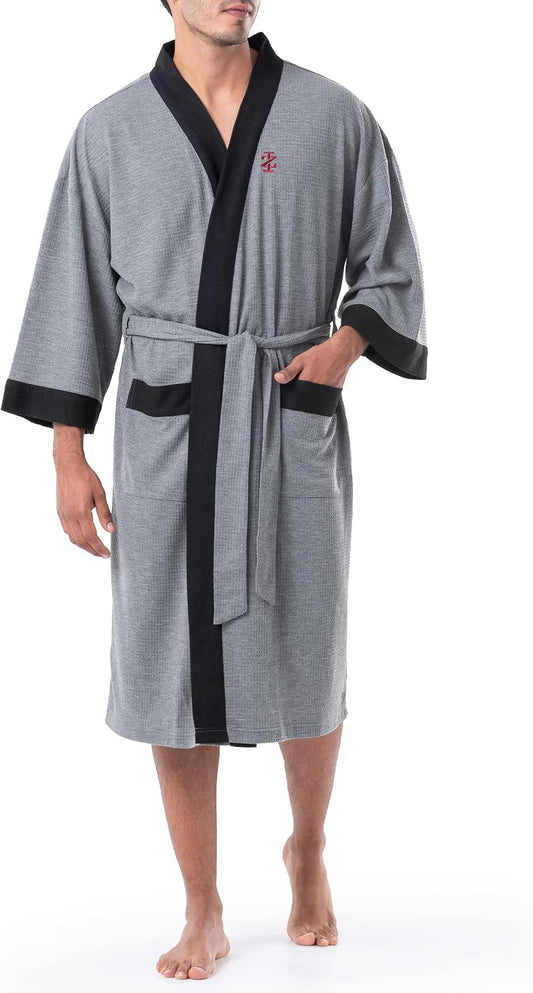 IZOD Men's Waffle Knit Kimono Robe