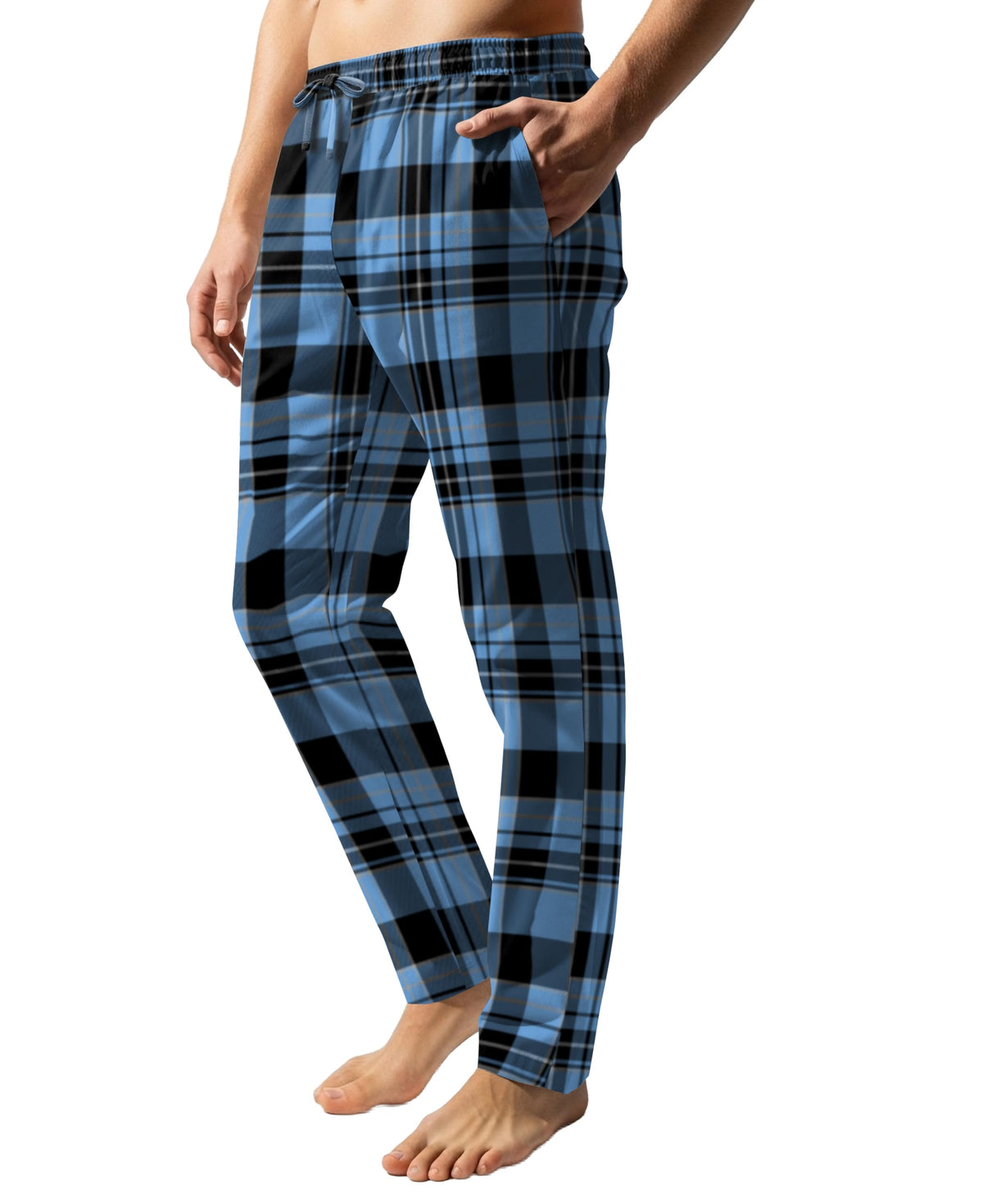 Andrew Scott Men's Drawstring Lounge Pants | Soft Woven Premium Cotton Blended PJ Bottoms | Multi Packs & Colors
