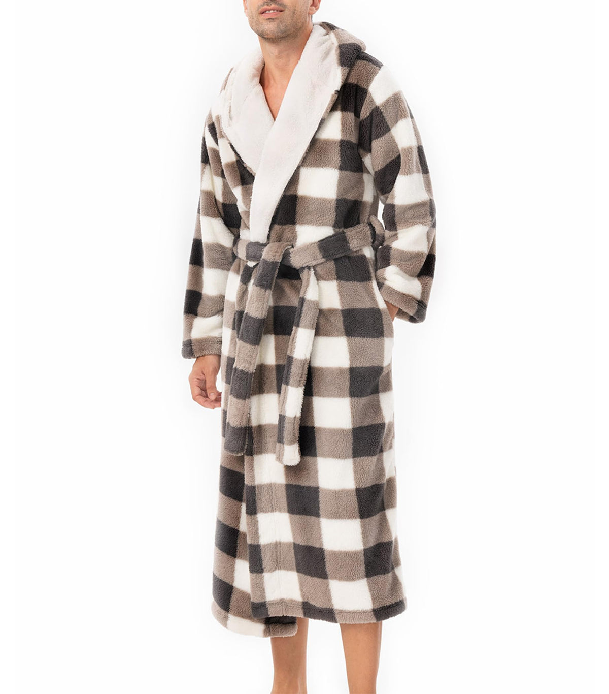 DAVID ARCHY Men's Robe Full Length Long Bathrobe