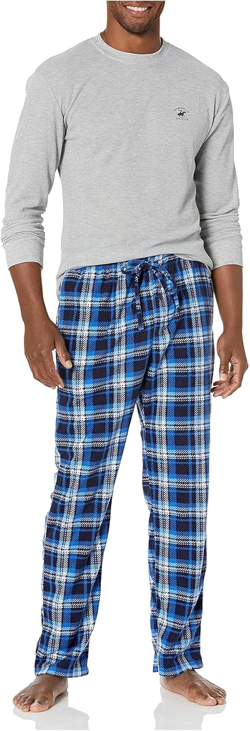 Beverly Hills Polo Club Men's Beverly Hills Polo Polar Fleece Set W/Ls Thermal Top
