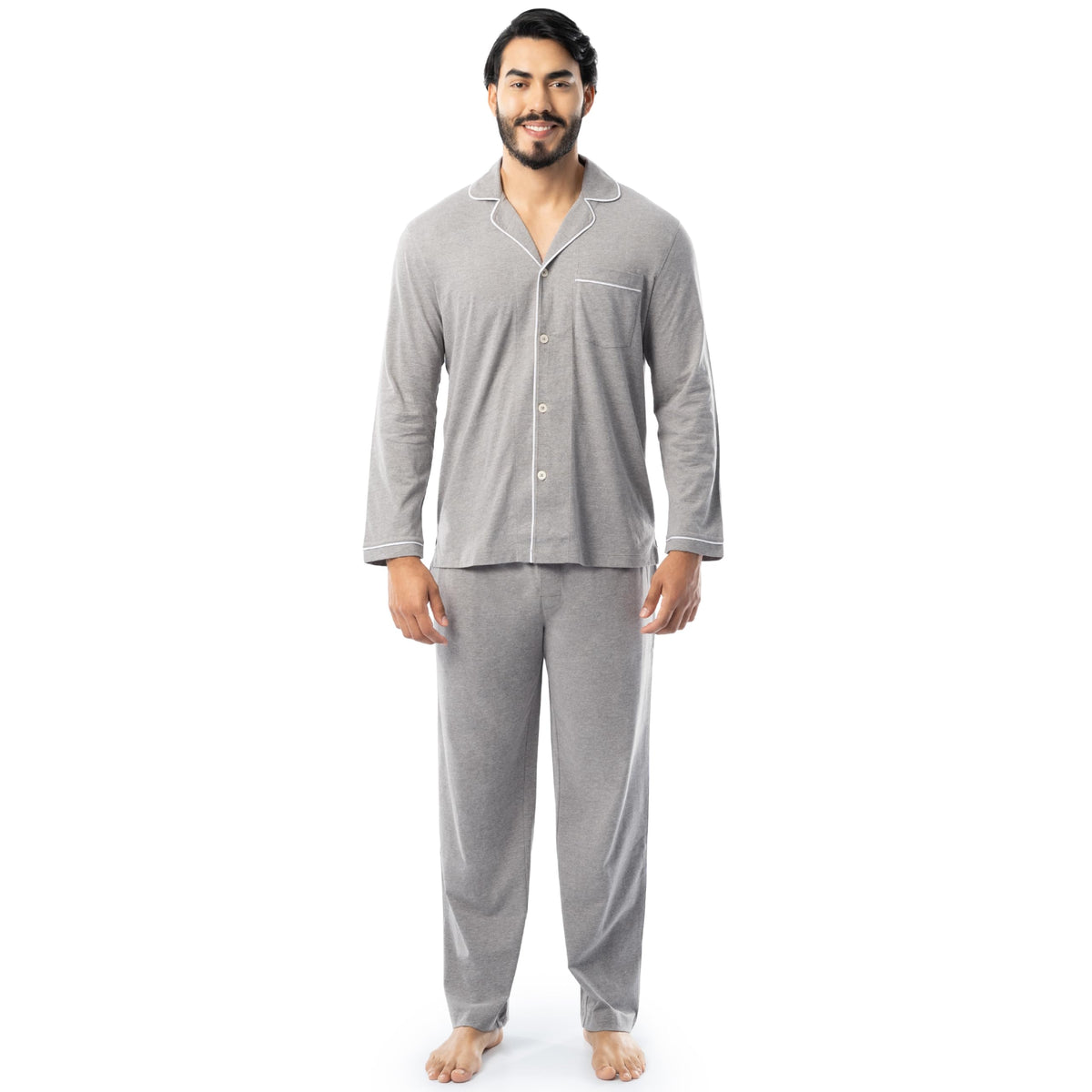 Fruit of the Loom Men's Jersey Knit Pajama Sleep Set