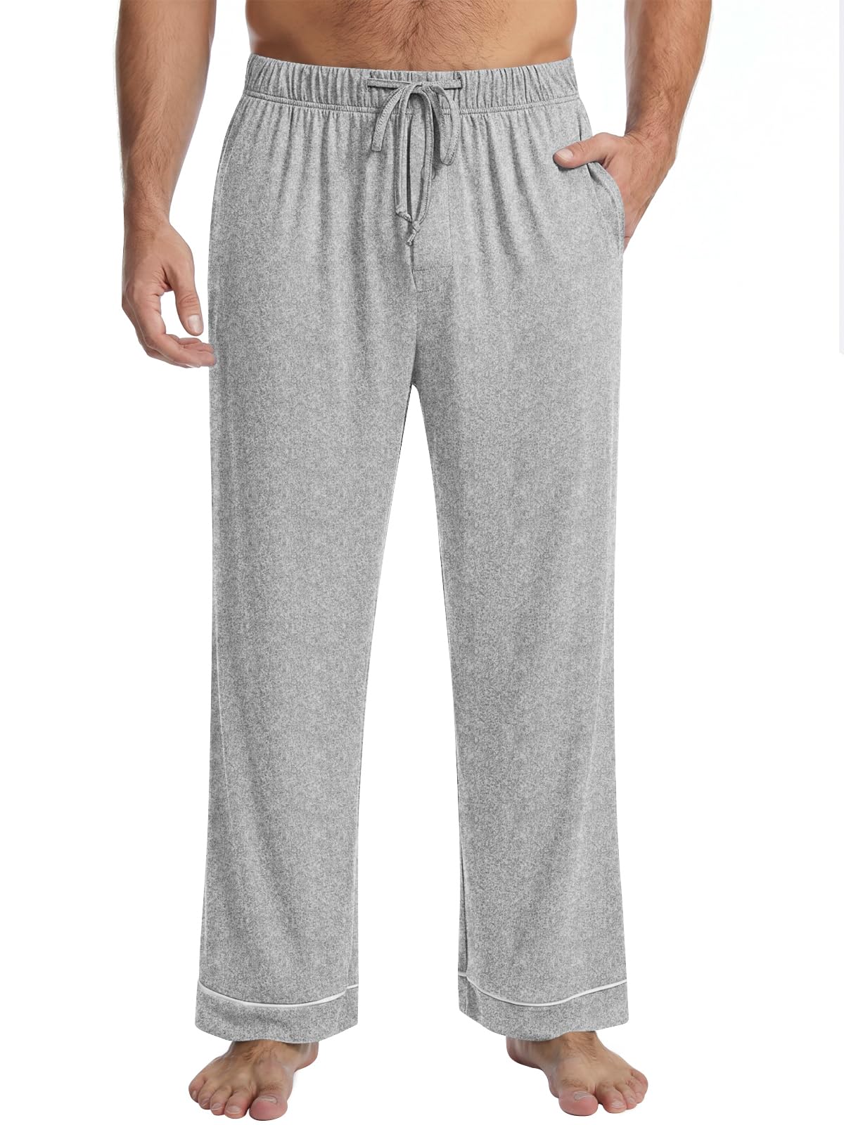 Mens Pajama Pants Soft Lounge Pjs Sleep Bottoms with Pockets M-3XL