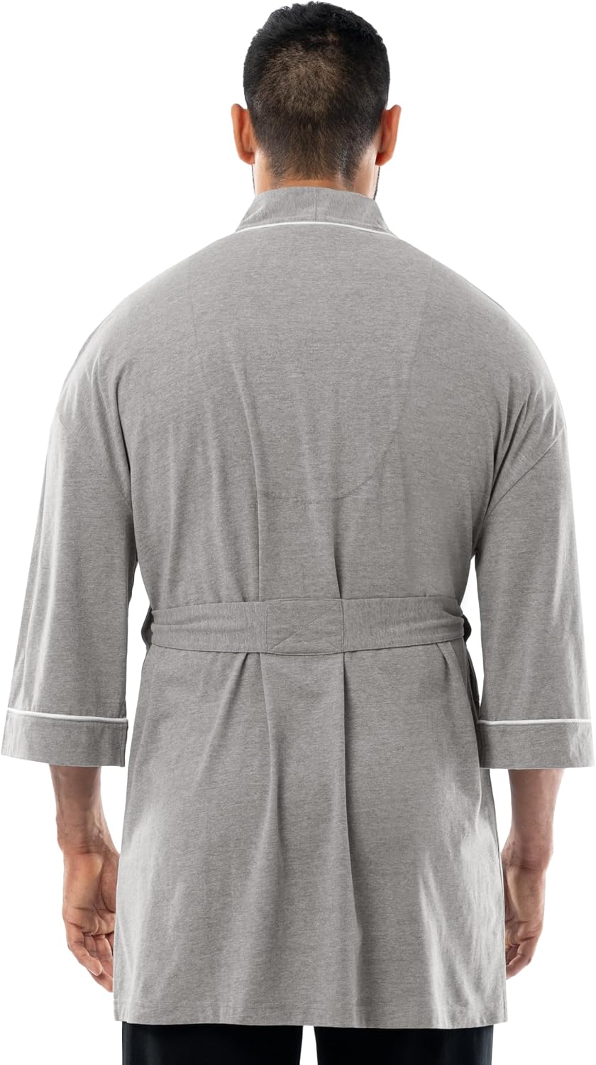 Fruit of the Loom Men's Jersey Knit Kimono Robe