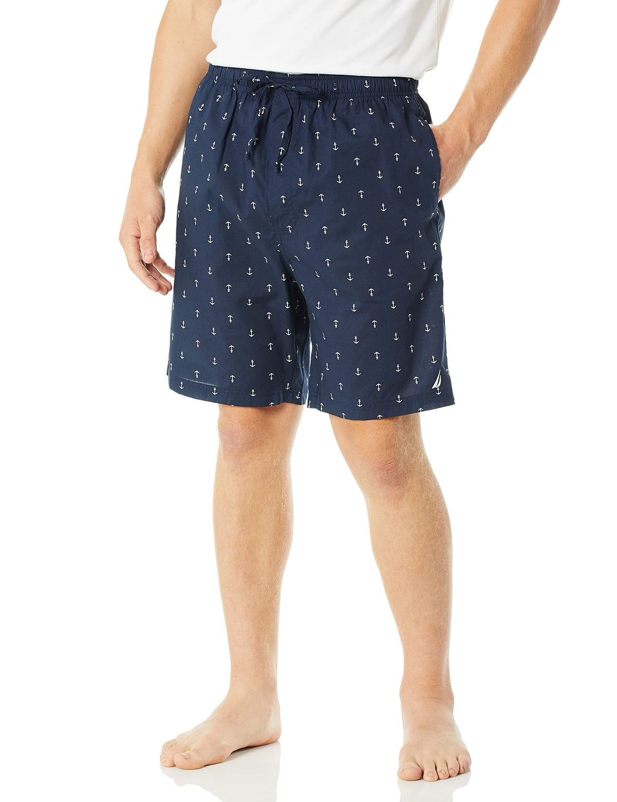 Nautica Men's Soft Woven 100% Cotton Elastic Waistband Sleep Pajama Short