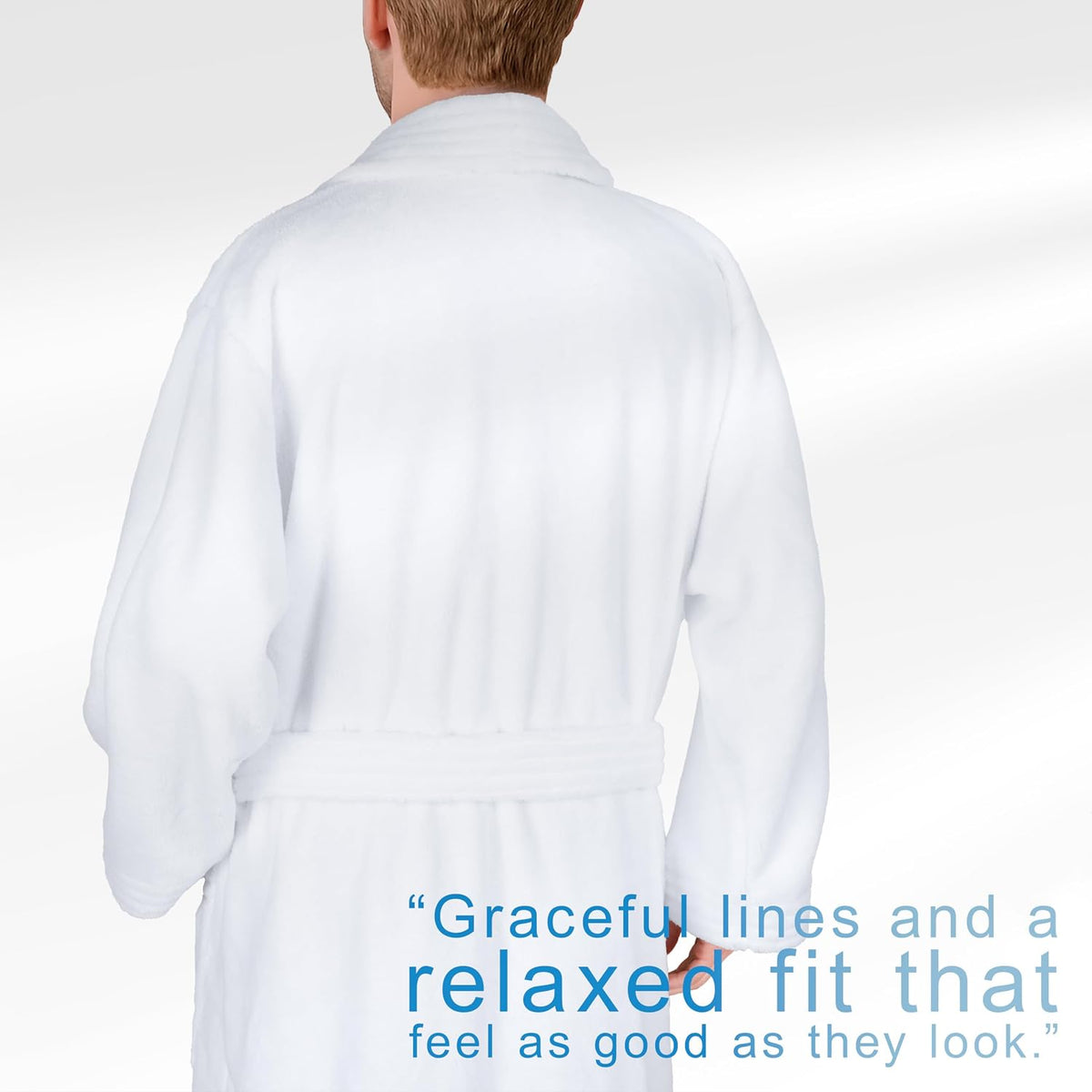 American Soft Linen Luxury Men’s Fleece Bathrobe Soft Warm Lightweight Plush Robe for Men Cozy Absorbent Spa Hotel Quality