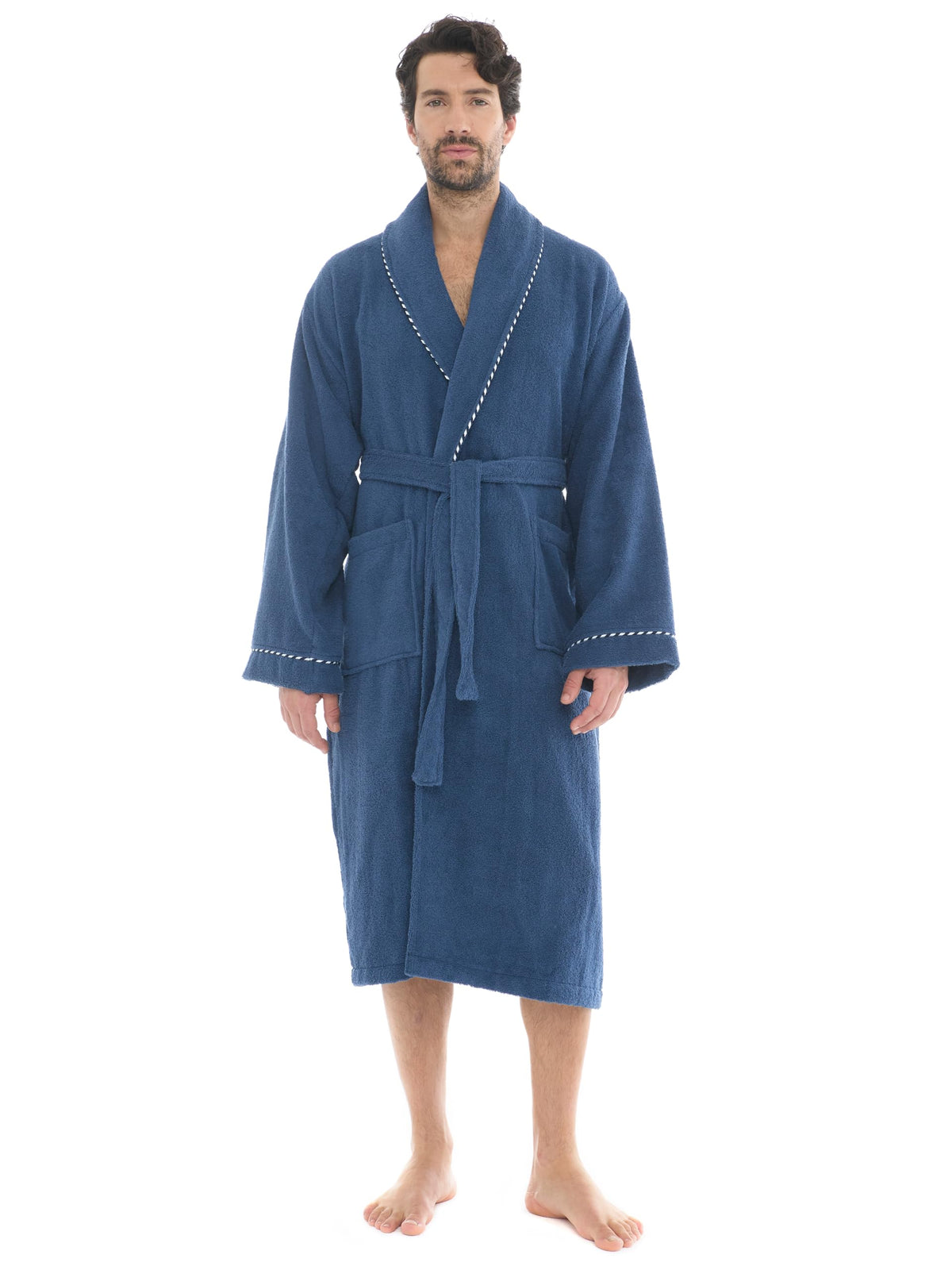 Luxurious Men's Robe, 100% Turkish Cotton, Bathrobe Men, Long Spa Robe