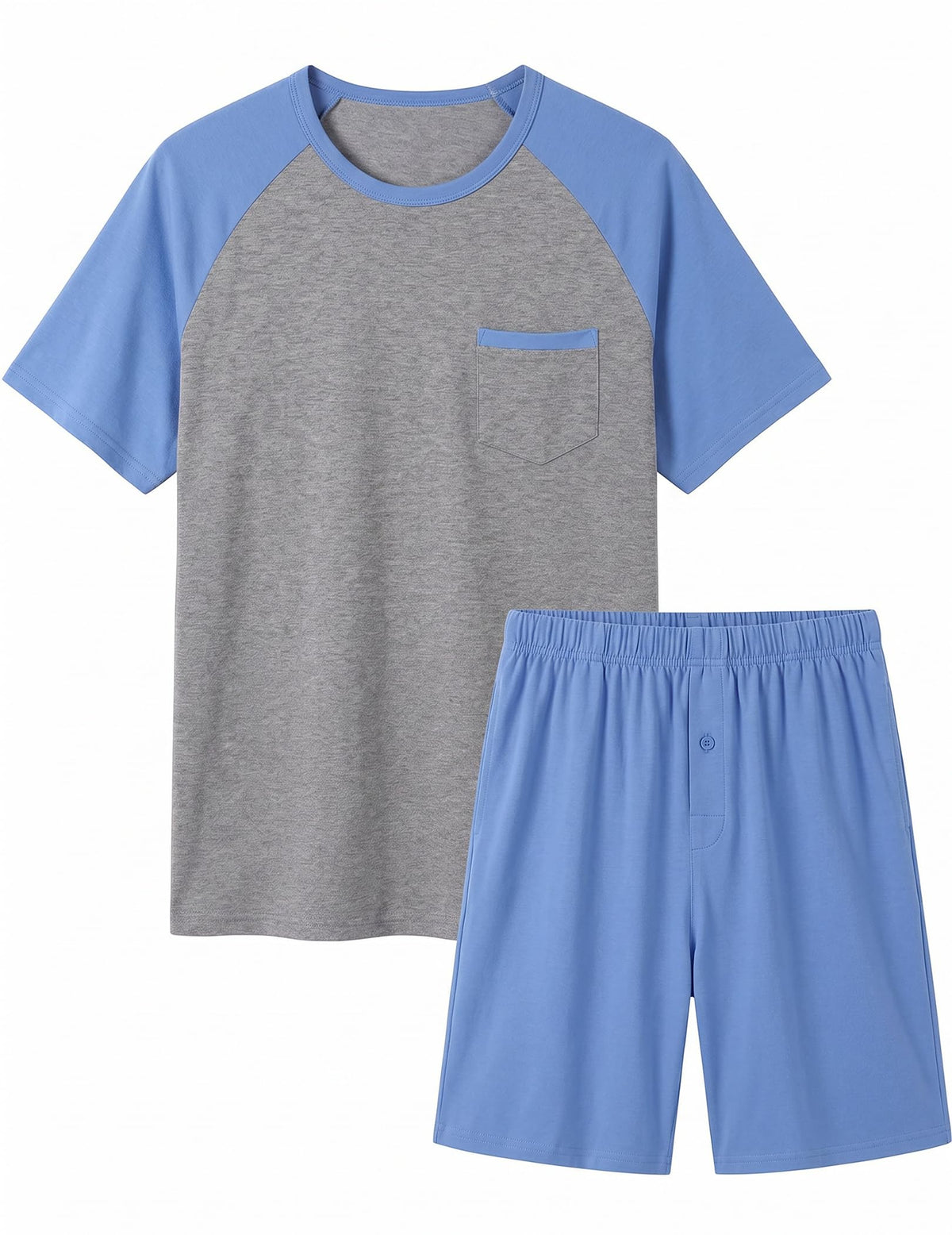 Ekouaer Mens Pajamas Set Bamboo Viscose Short Sleeve Pjs Sets