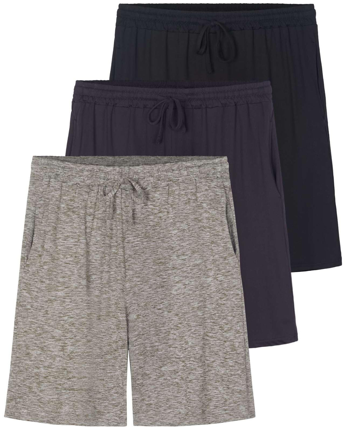 3 Pack Men's Pajama Shorts Sleep Lounge Casual PJ Comfy Cooling Pockets
