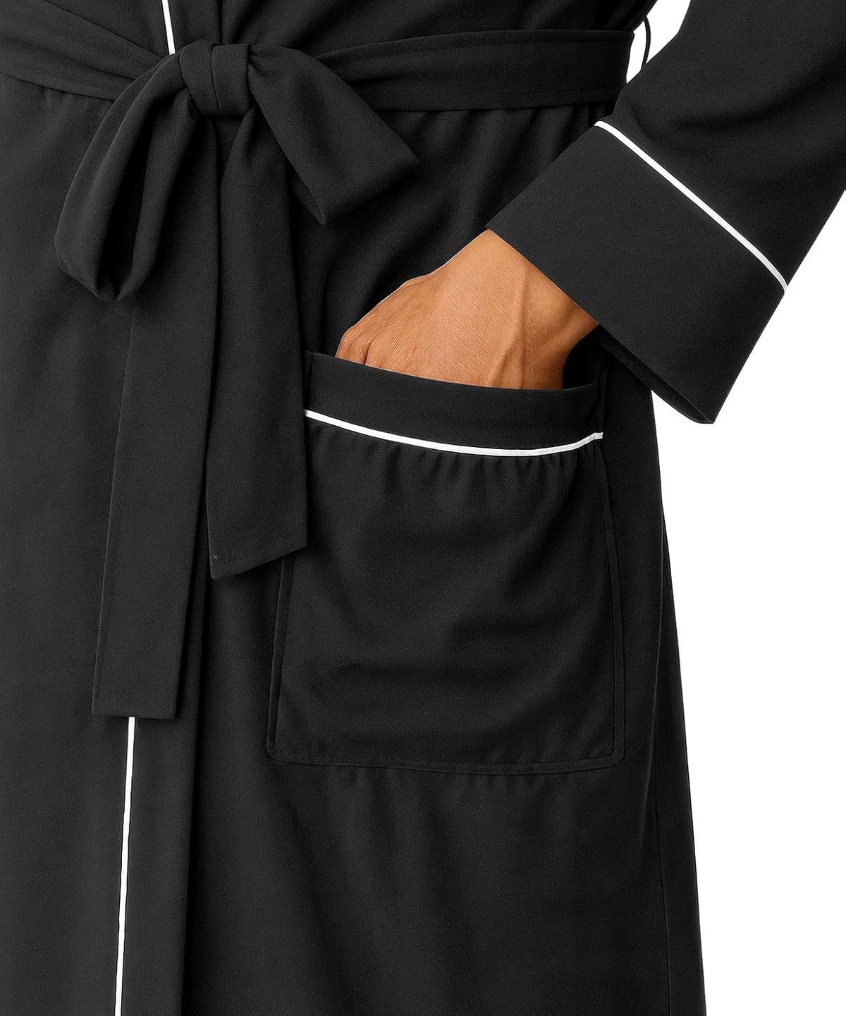 Cotton Blend Lightweight Knit Robe for Men Soft Loungewear Bathrobe