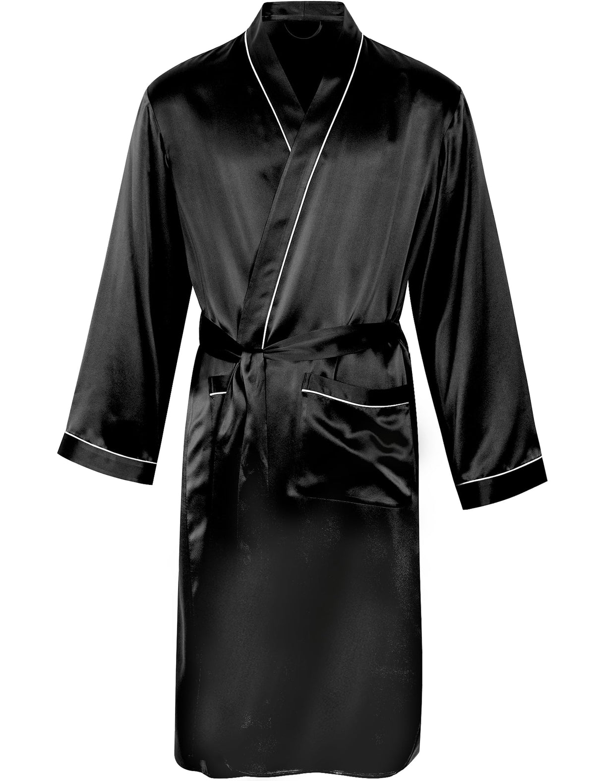 COLD POSH 19MM Mulberry Silk Robe Men Lightweight Kimono