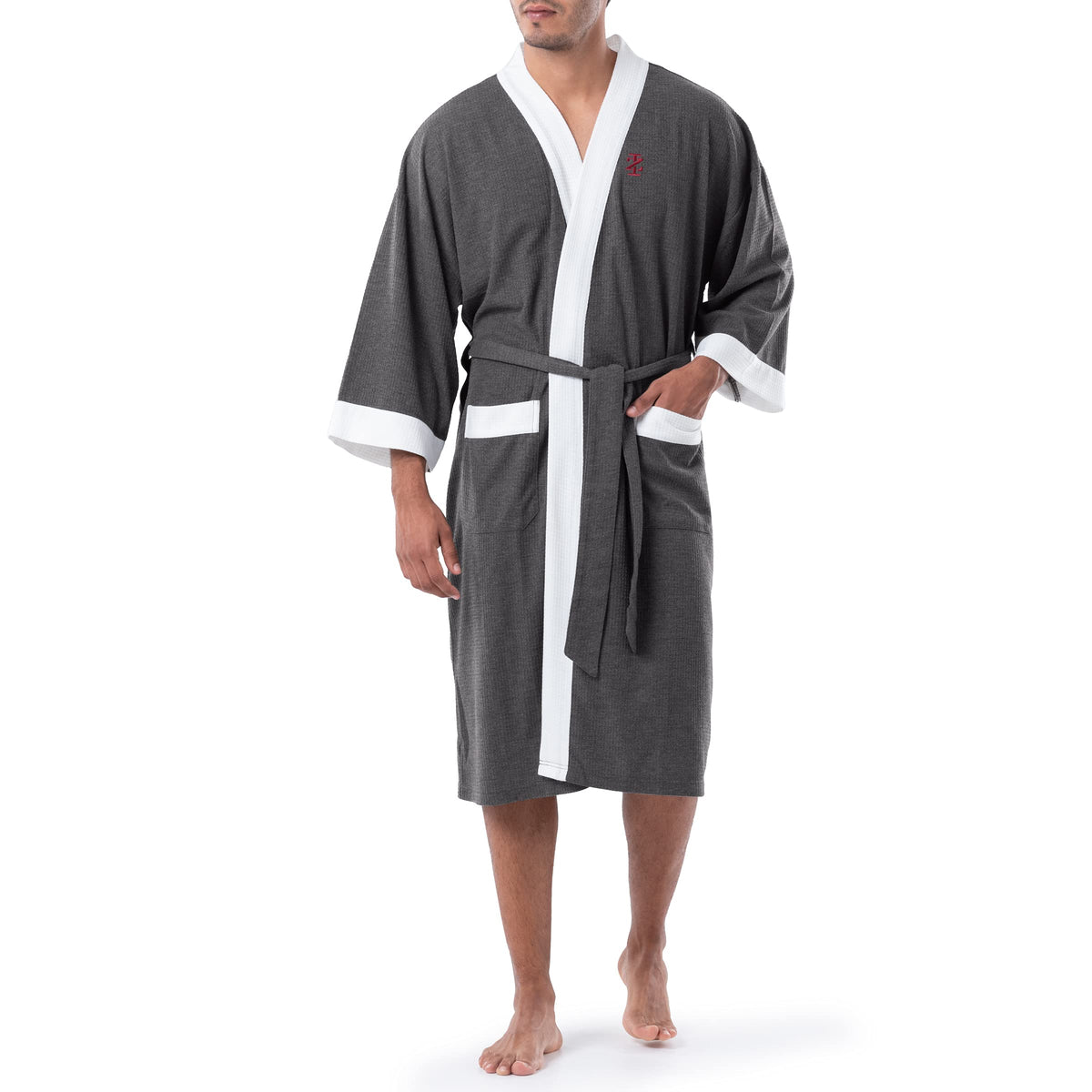 IZOD Men's Waffle Knit Kimono Robe