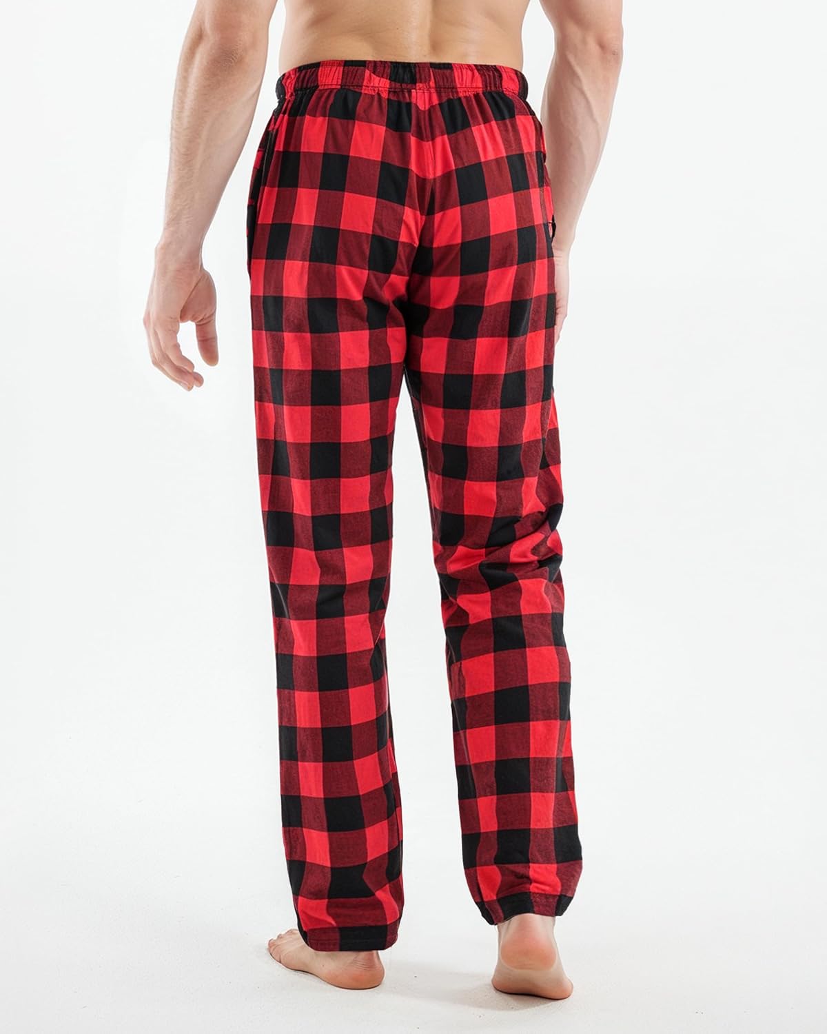 100% Soft Cotton Men Flannel Pajama Pants with Pockets