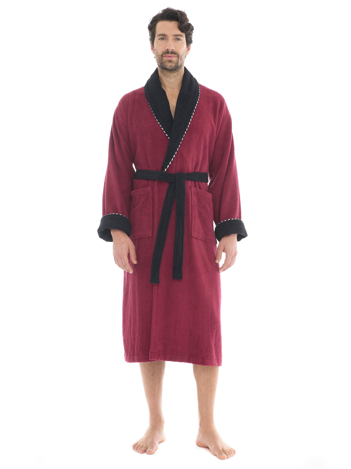 Luxurious Men's Robe, 100% Turkish Cotton, Bathrobe Men, Long Spa Robe