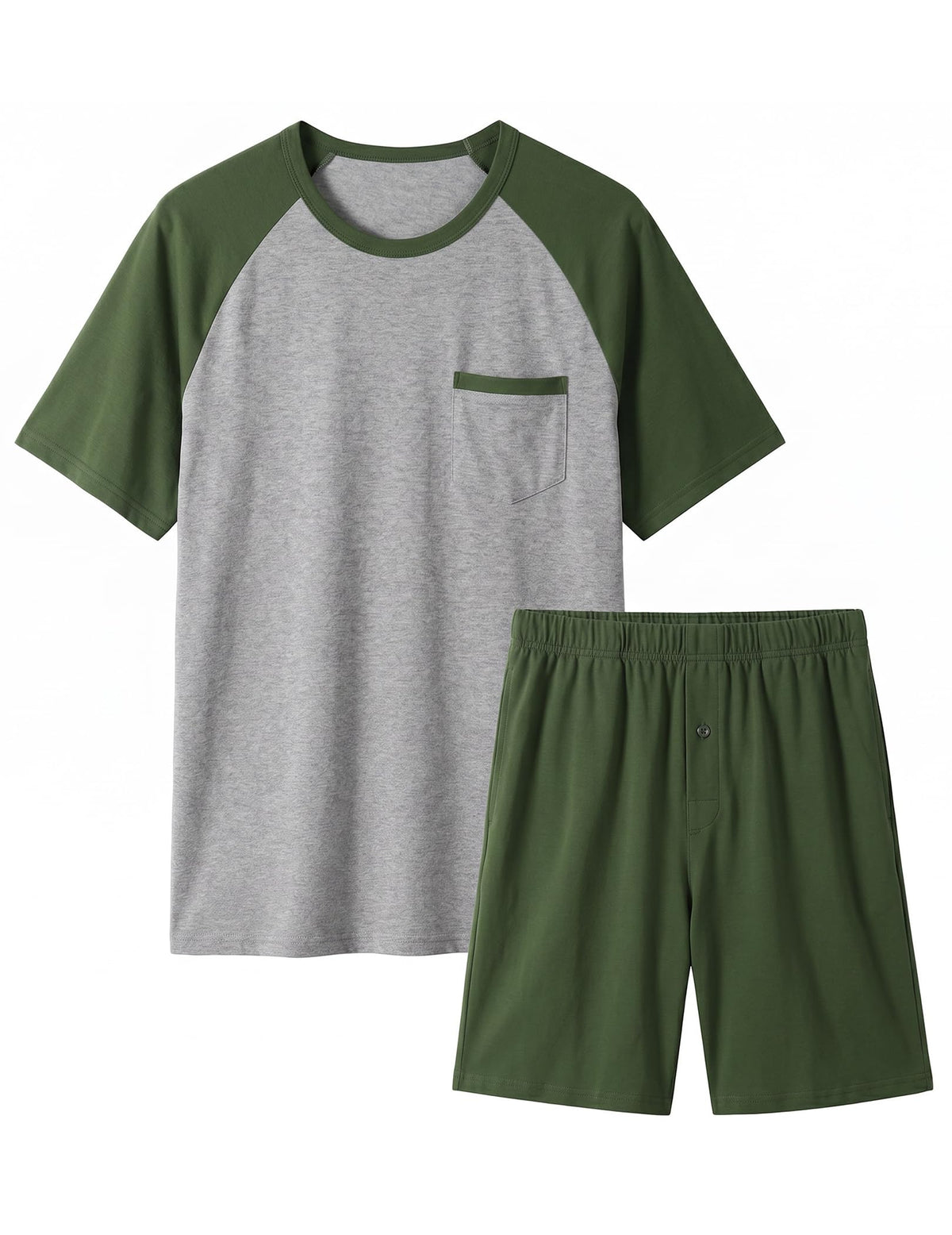 Ekouaer Mens Pajamas Set Bamboo Viscose Short Sleeve Pjs Sets