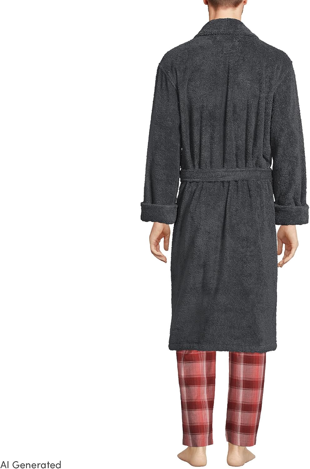Lands' End Men's Calf Length Terry Robe