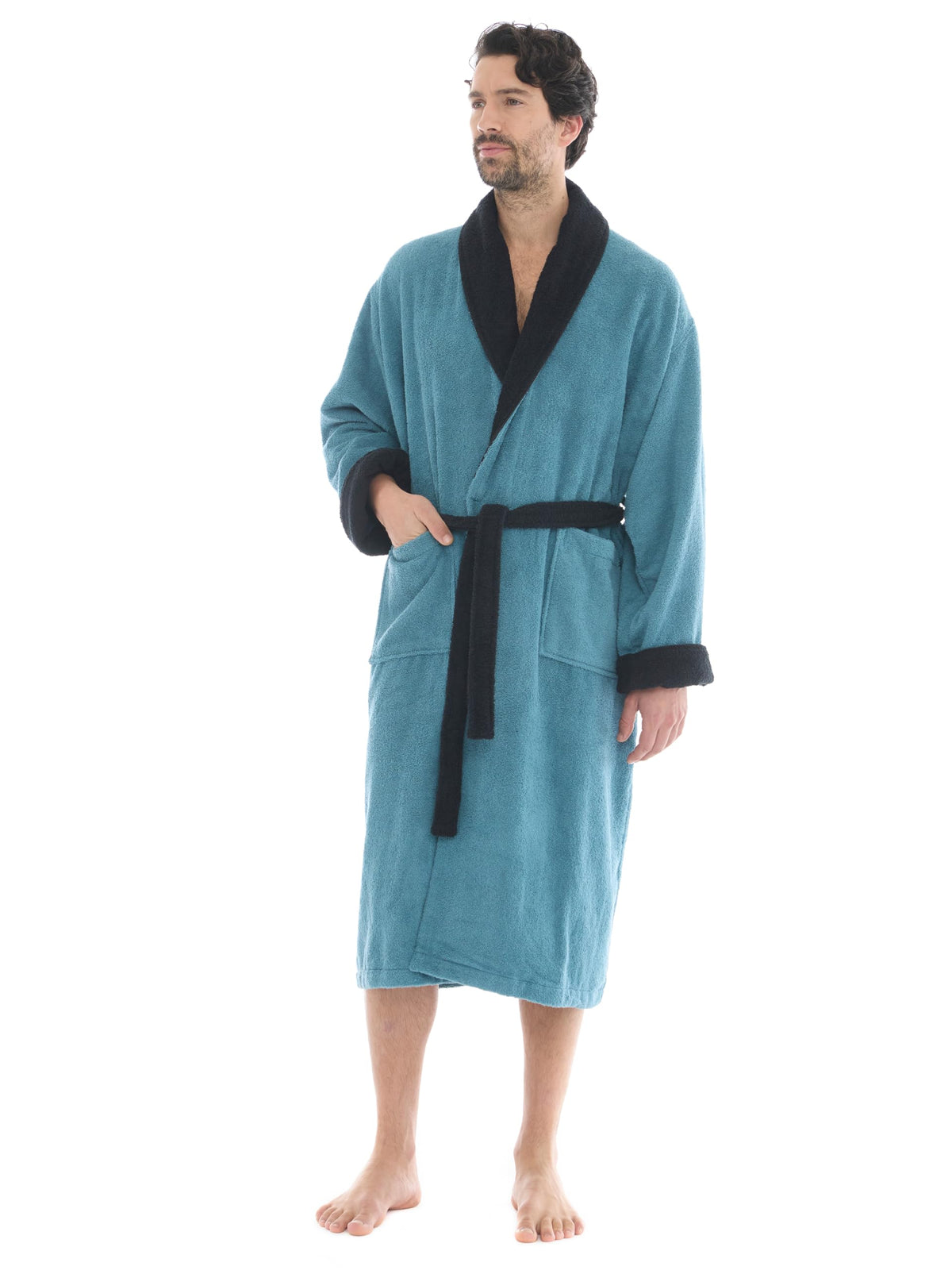 Luxurious Men's Robe, 100% Turkish Cotton, Bathrobe Men, Long Spa Robe