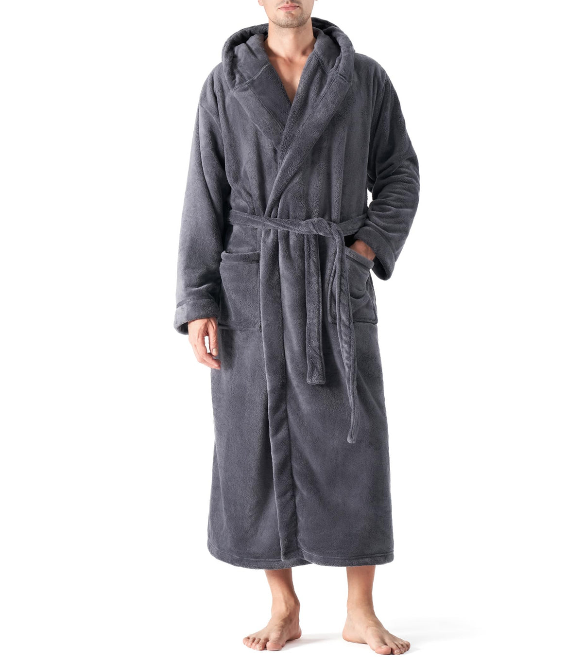 DAVID ARCHY Men's Robe Full Length Long Bathrobe