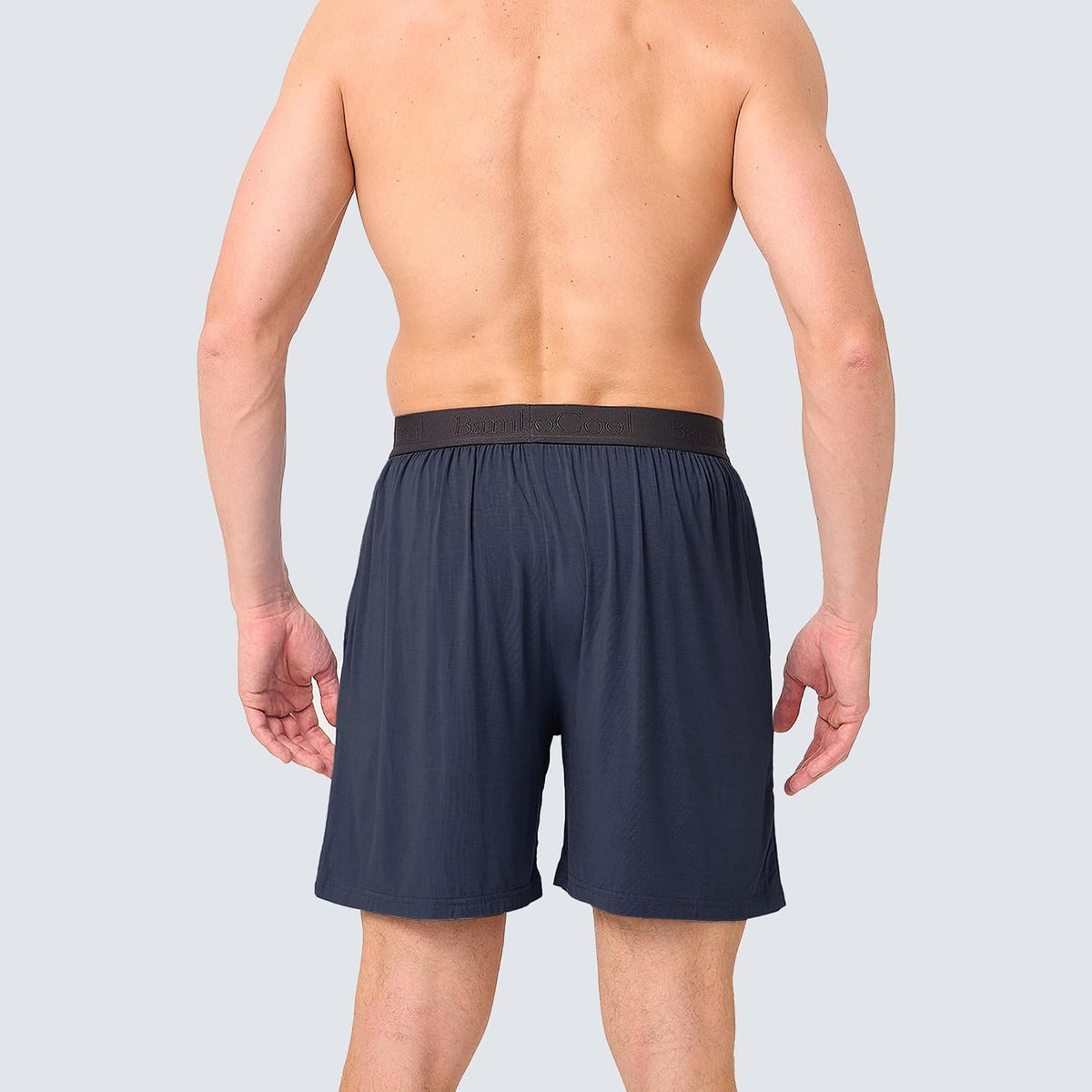 BAMBOO COOL Men's Pajama Shorts Lounge Sleep Shorts with Pockets 2 Pack