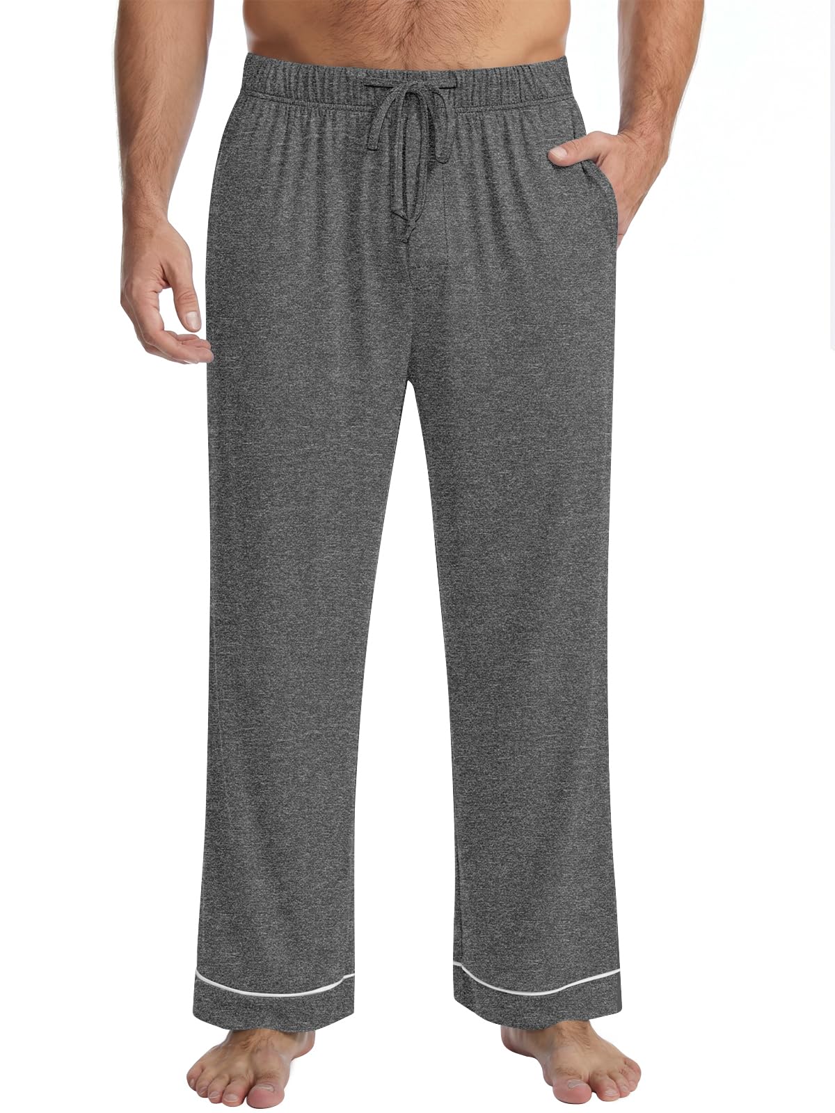 Mens Pajama Pants Soft Lounge Pjs Sleep Bottoms with Pockets M-3XL