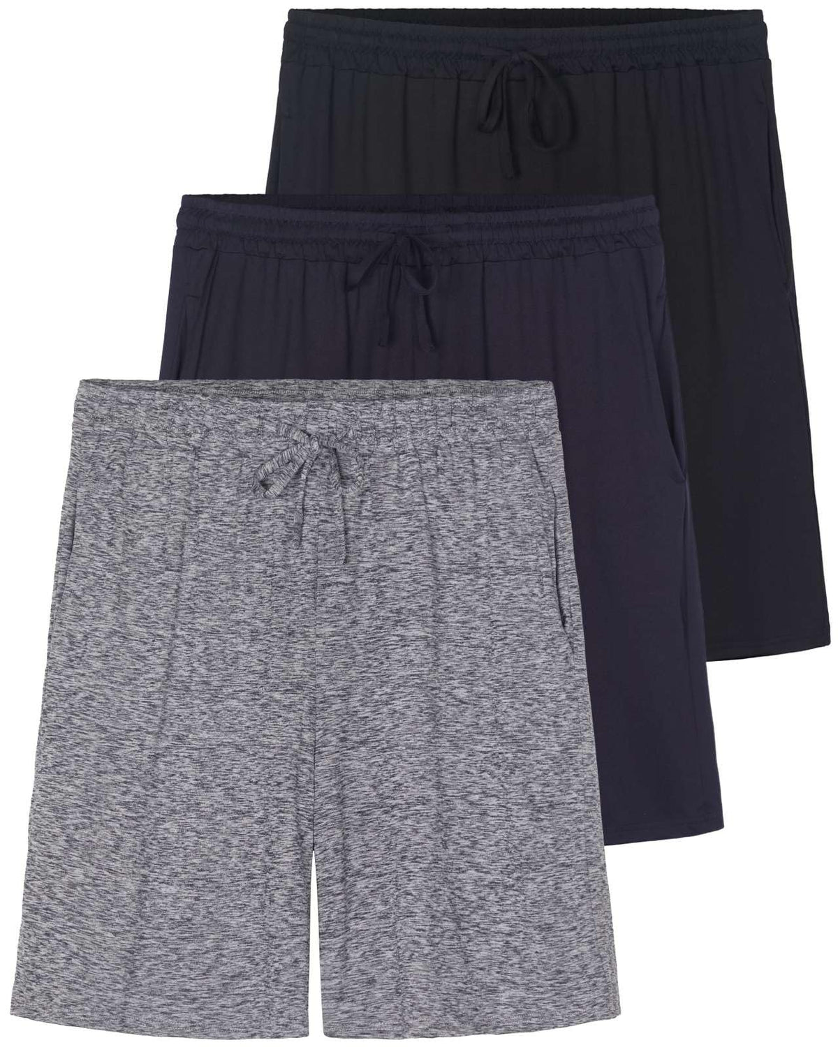 3 Pack Men's Pajama Shorts Sleep Lounge Casual PJ Comfy Cooling Pockets