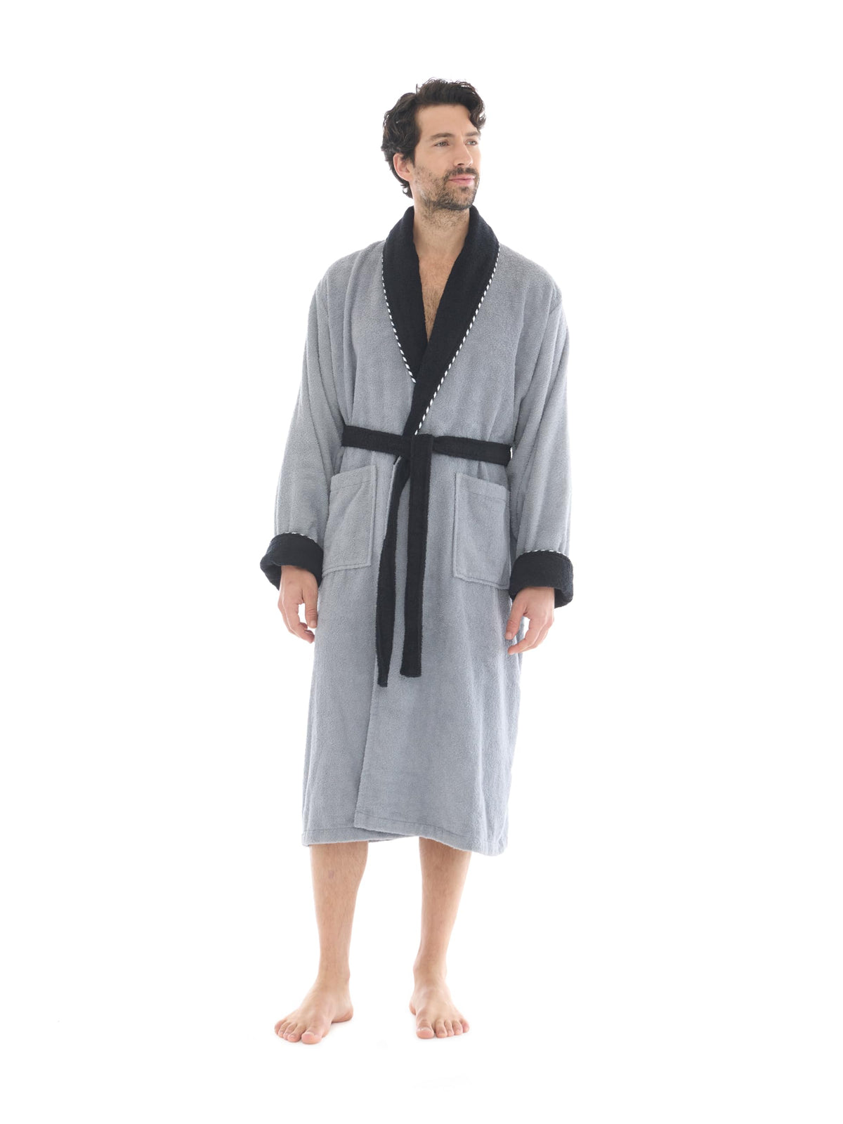 Luxurious Men's Robe, 100% Turkish Cotton, Bathrobe Men, Long Spa Robe