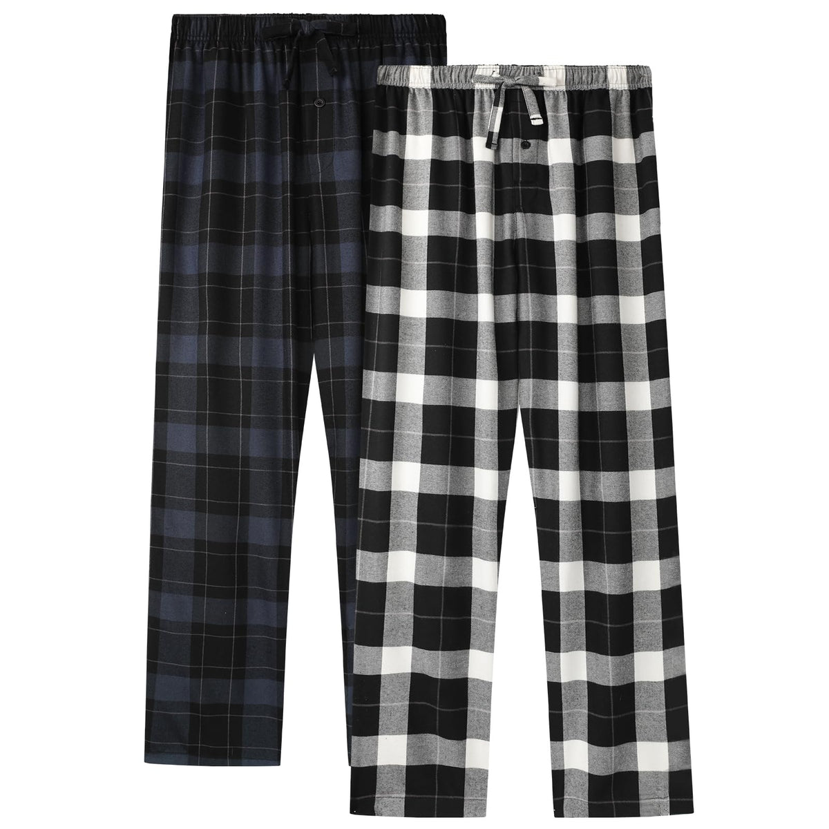 BAMBOO COOL Men's Pajama Bottoms Plaid Pajamas Pants Soft Lounge Woven Pj