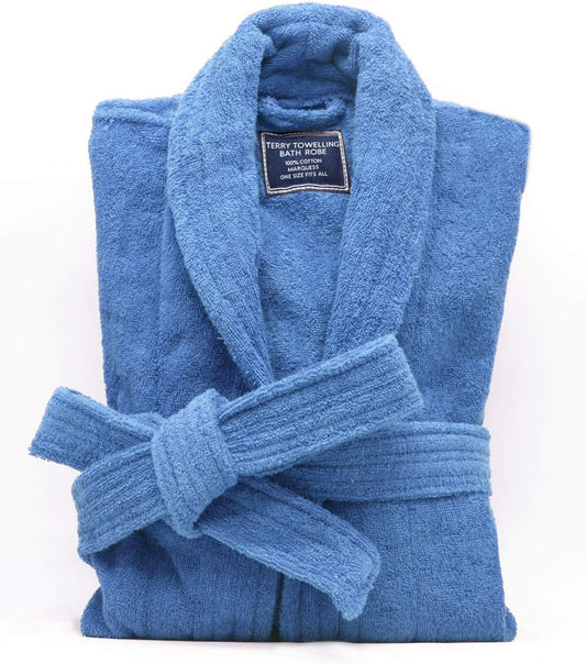 Marquess All-Cotton Bathrobe Thick Plush Cloth Housecoat Terry Toweling, Sweat Steaming Clothes Comfortable & Warm