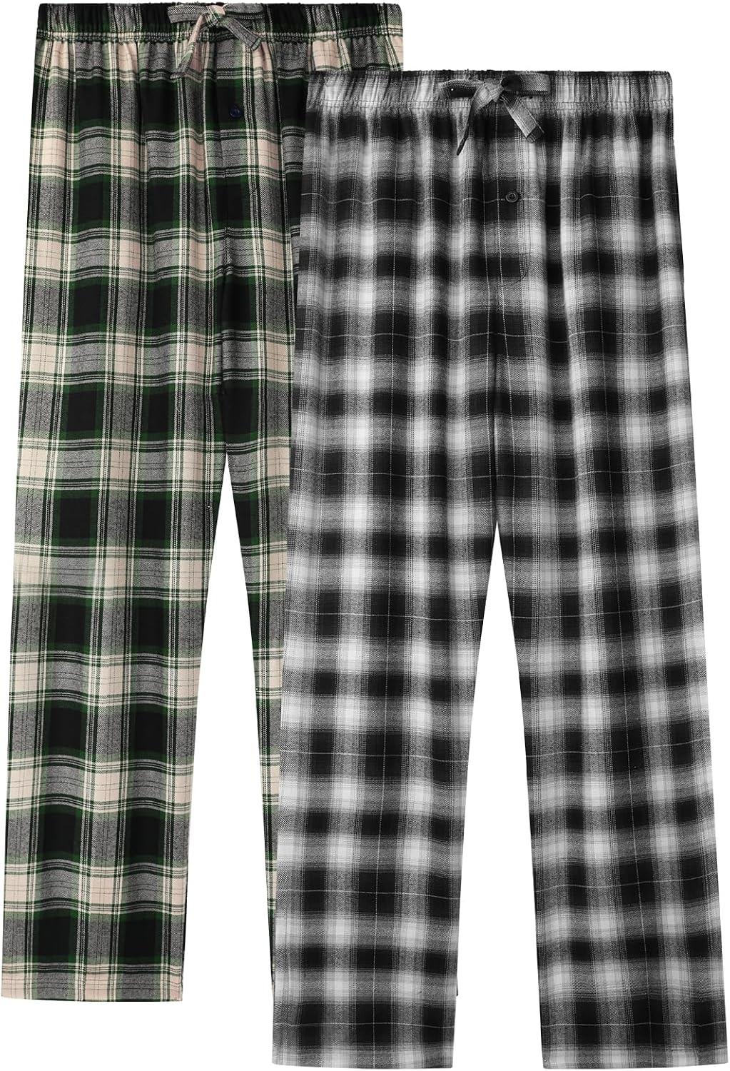 BAMBOO COOL Men's Pajama Bottoms Plaid Pajamas Pants Soft Lounge Woven Pj