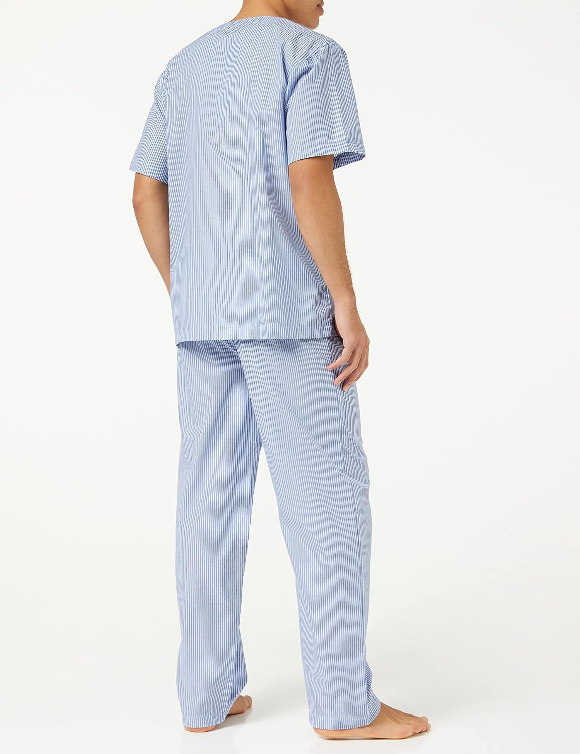 Fruit of the Loom Men's Broadcloth Short Sleeve Top and Long Pants Pajama Set