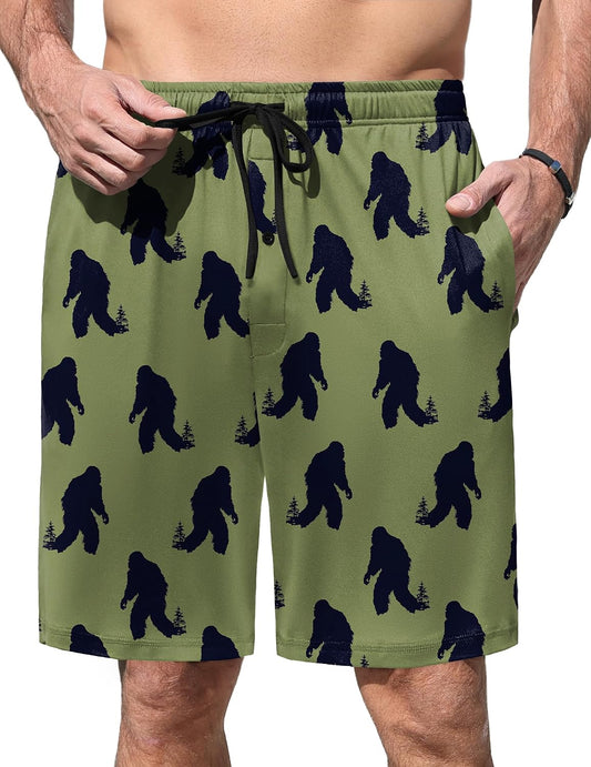 Ekouaer Men's Pajama Shorts Soft Sleepwear Bottoms Pj Shorts with Pocket