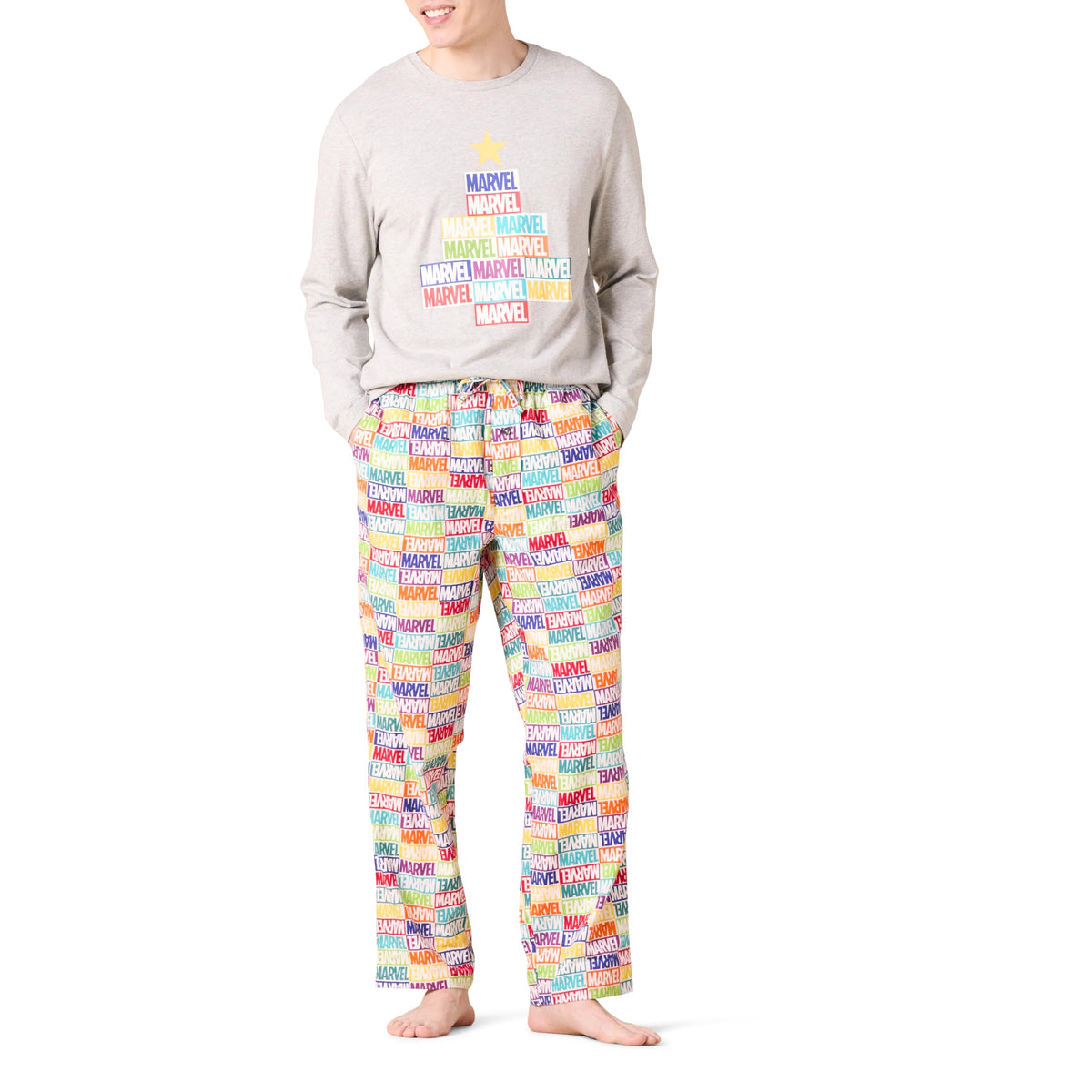 Amazon Essentials Disney | Marvel | Star Wars Men's Soft & Comfortable Flannel Pajama Sleep Sets