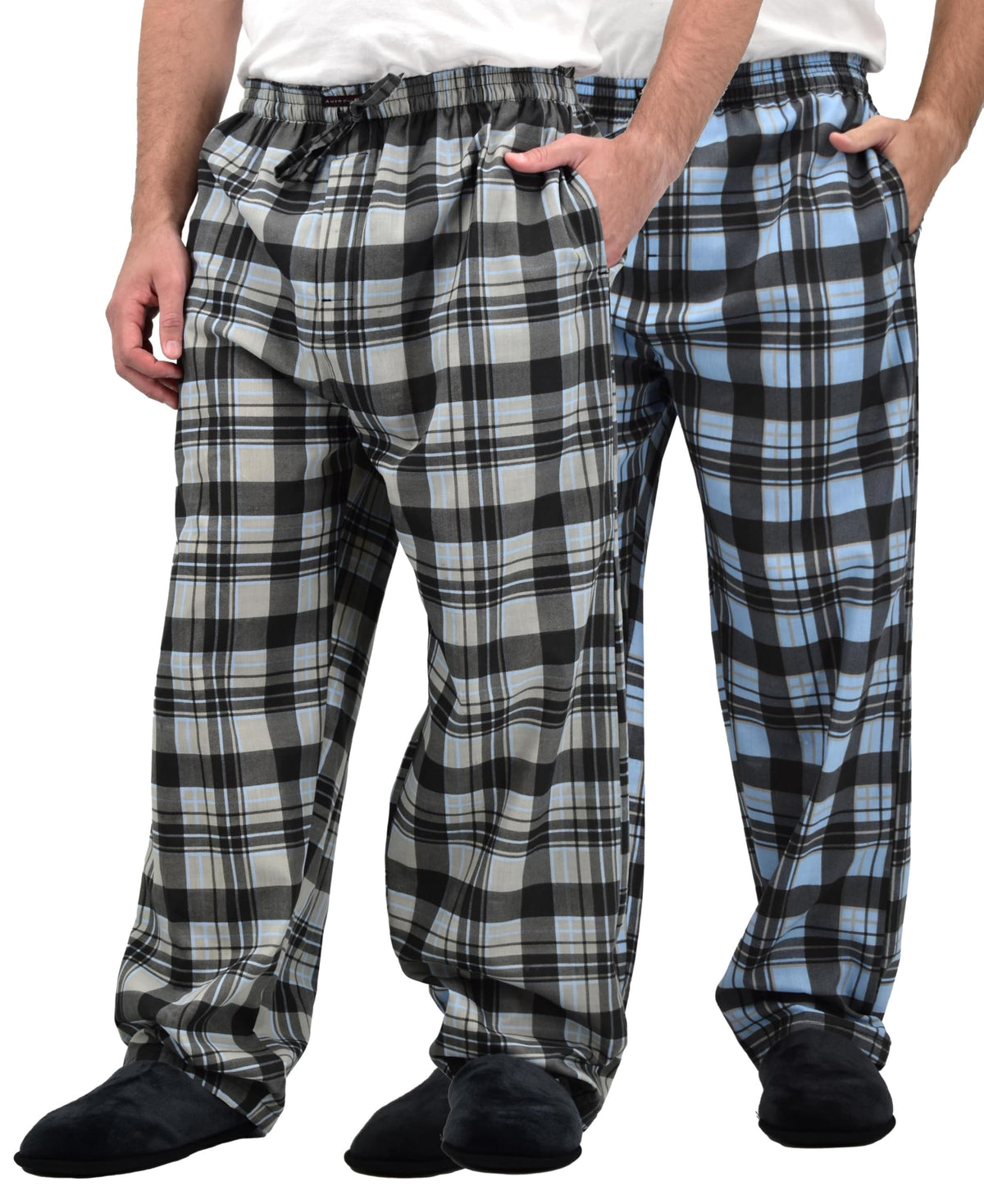 Andrew Scott Men's Drawstring Lounge Pants | Soft Woven Premium Cotton Blended PJ Bottoms | Multi Packs & Colors