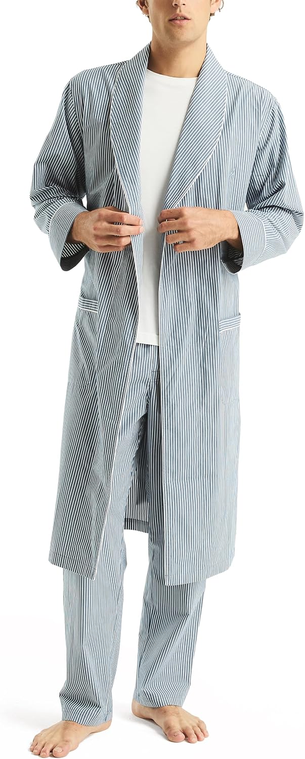 Nautica Men's Nautica Sustainably Crafted Striped Robe